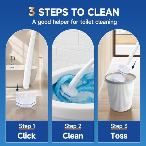 Clorox Toilet Wand Refills - 50 Count High-Density Disposable Cleaners | 5X Cleaning Power & Instant Foam