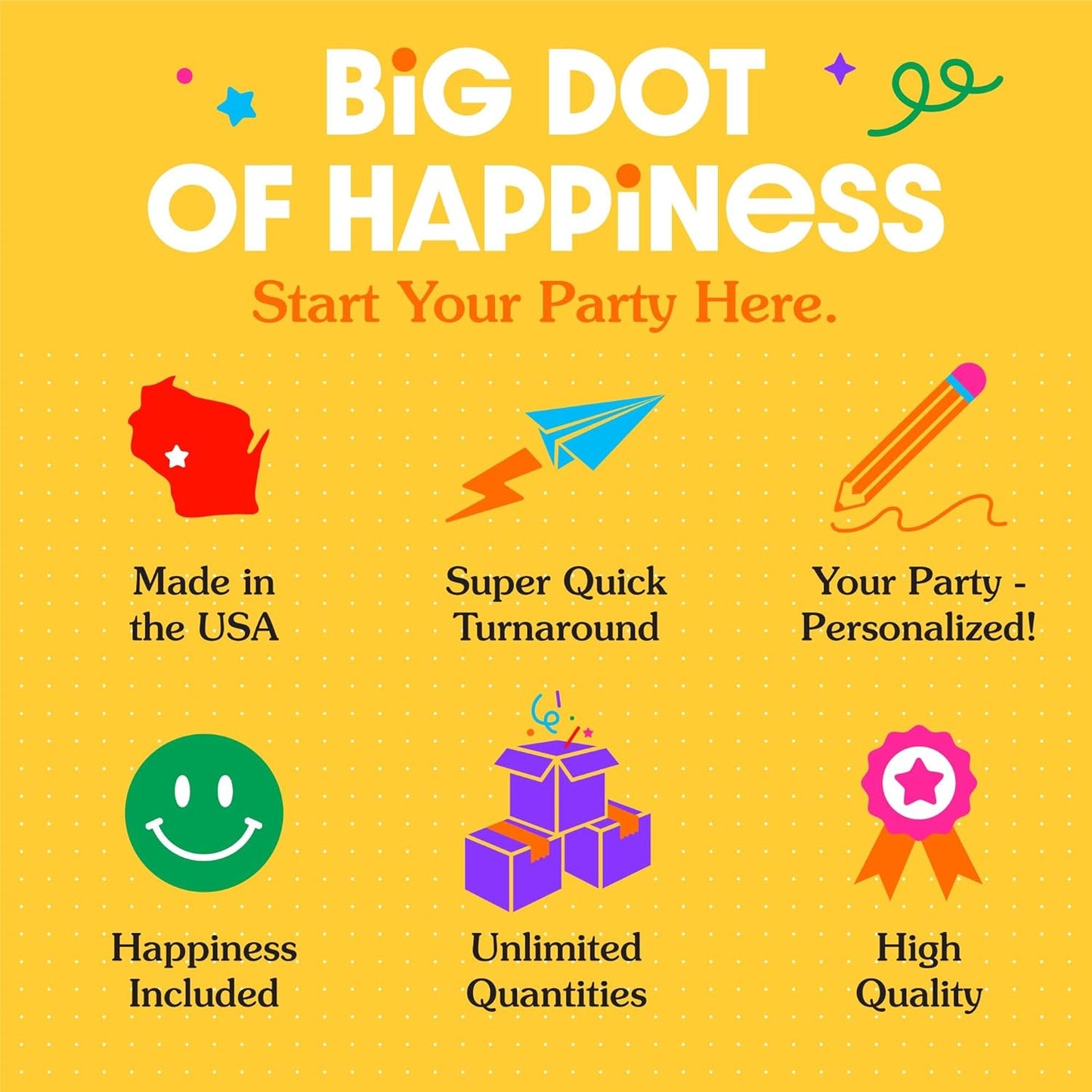 Big Dot of Happiness Black & Gold Birthday Garland Banner - Personalized Adult Decor with 10 Face Cut Outs
