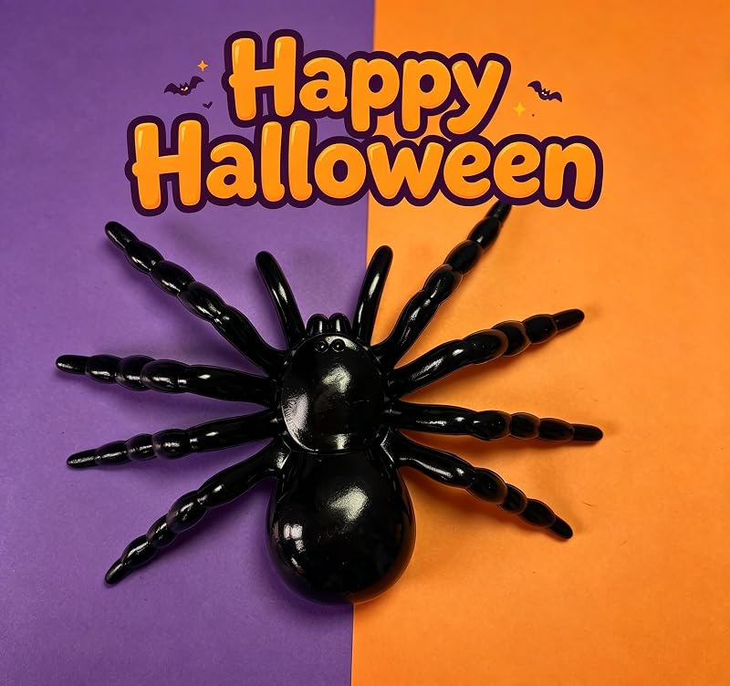 5ft Prelit Black Halloween Tree with 100 Orange Lights - Variation Black+5ft