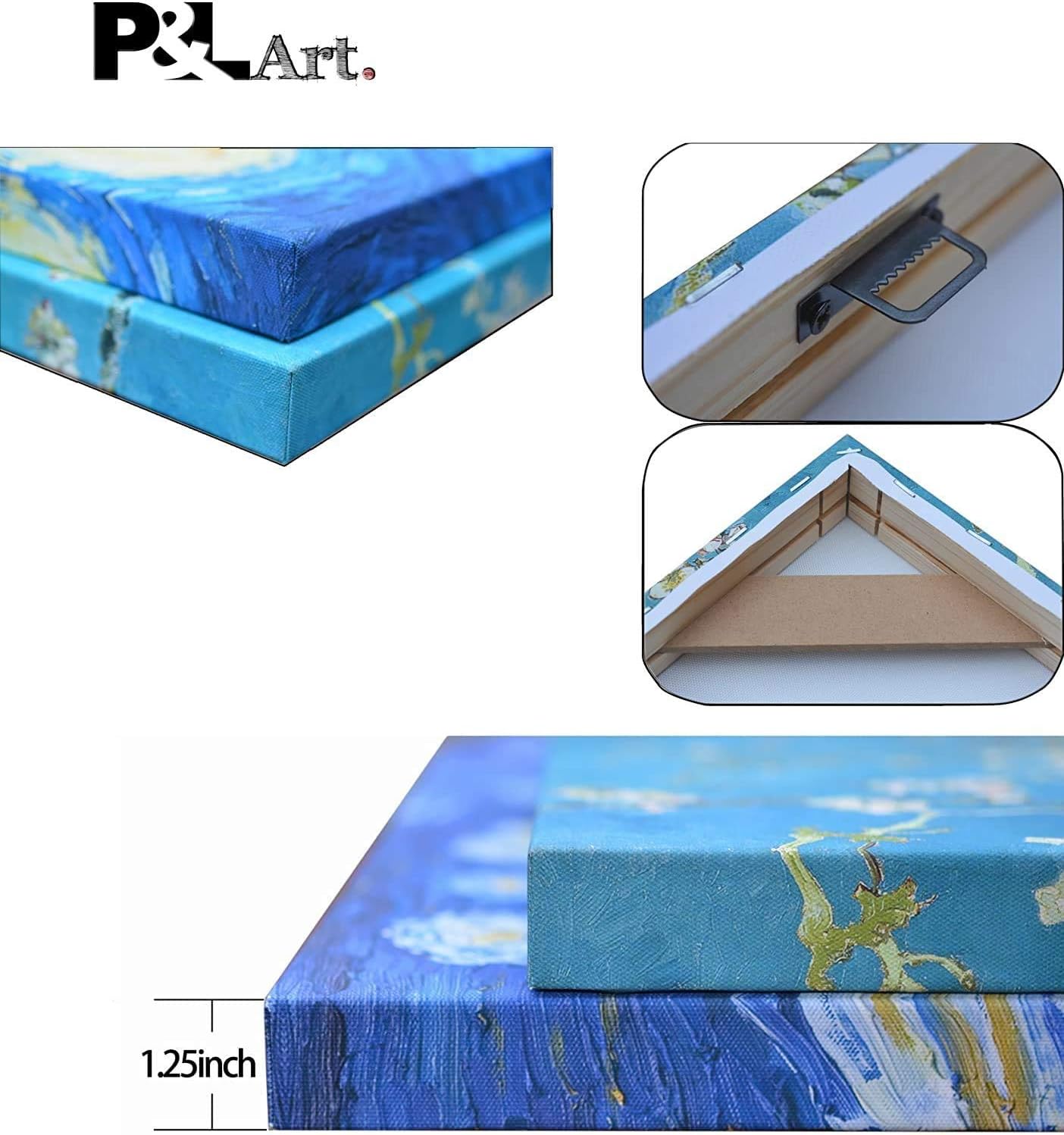 P&L ART Custom Canvas Prints - Transform Your Photos into Stunning Wall Art | Framed 8x10 for Home Decor