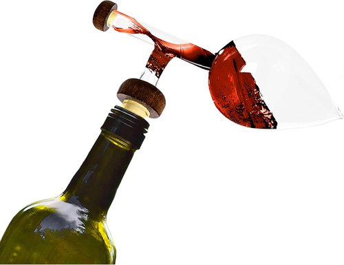 Italian Wine Aerator Decanter, Pourer, Red & White In Bottle Aerators, Makes Your Wines Taste Better, Italian Wine Design Decanter, Whiskey & Spirits Gifts, 2x5 Inches Areadivino Clear Oenophile Gift