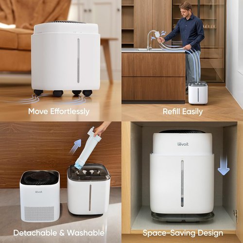 LEVOIT 6000S Smart Evaporative Humidifier - 23L Capacity, 72-Hour Run Time, Premium Filter, Sleep Mode