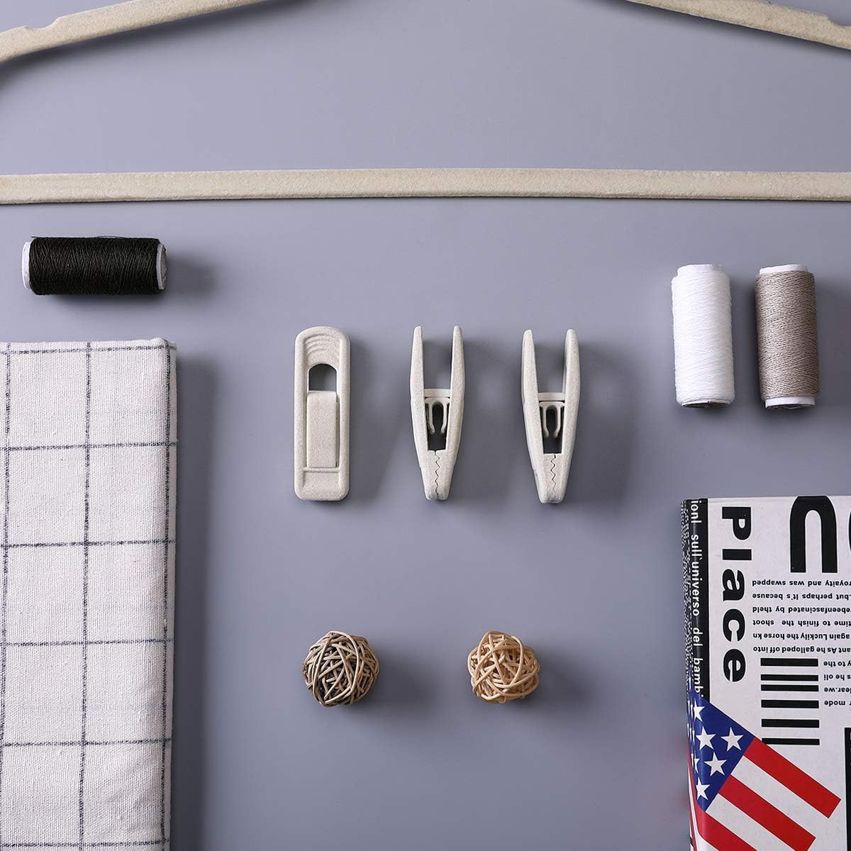 Trgowaul Velvet Hangers - Durable Clips for Thin Pants | 20-Pack in Elegant Beige