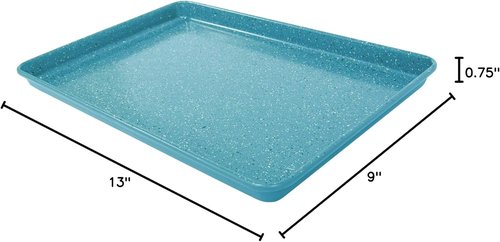 CasaWare 13 x 9 x 1-Inch Ceramic Non-Stick Cookie/Jelly Roll Pan - Ultimate Series in Blue Granite
