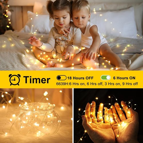 KNONEW 600 LED Outdoor Fairy Lights - Waterproof Christmas Lights with 8 Modes | 203FT Warm White