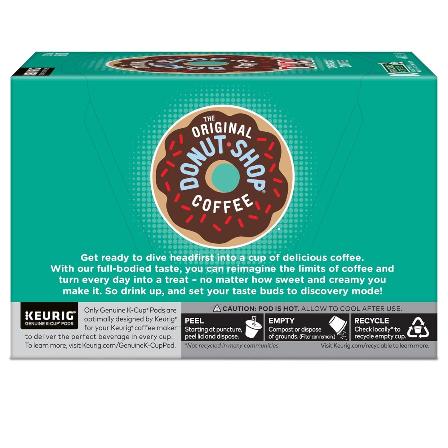 Original Donut Shop Dark Roast Coffee K-Cup Pods - 60 Count (6 Packs of 10) | Single-Serve Convenience