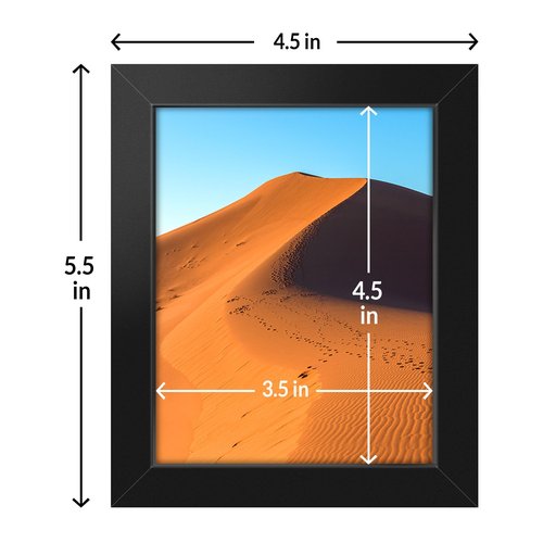 LaVie Home 4x5 Picture Frame for Wall Display, 4x5 Black Picture Frame with HD Plexiglas, 4 x 5 Frame 1 Pack, Display Frame for Vertical or Horizontal, Classic Collection