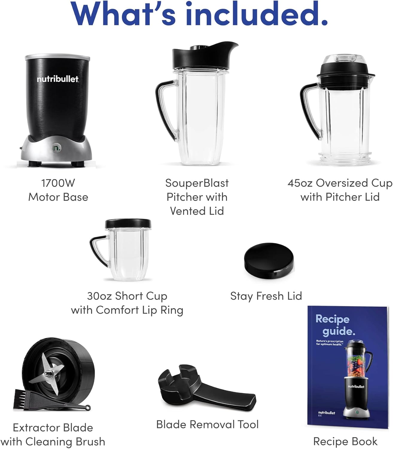NutriBullet Rx Blender - Powerful Nutrient Extractor in Sleek Black Finish