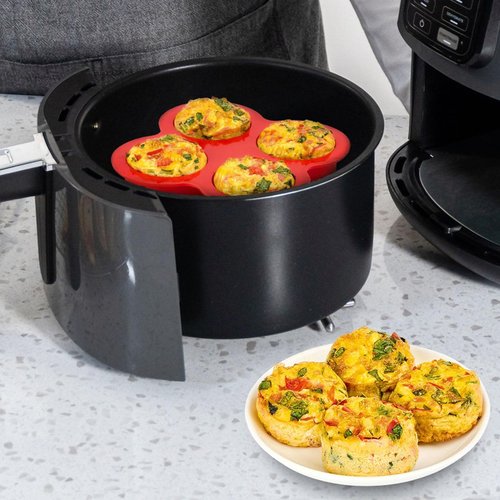 JOERSH Air Fryer Egg Mold - 2-Pack Non-Stick Silicone Baking Pan for Egg Bites, Muffins & More