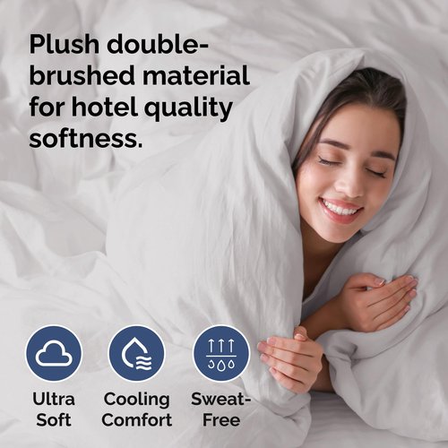 Duvet Cover Queen Size Set - Extra Soft Queen Duvet Cover 90" x 90" with 2 Pillow Shams - Hotel Luxury, Easy Care & Fade Free with Zipper Closures & Ties - All Season, Comfy & Breathable (French Grey)