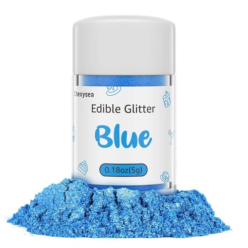 Edible Glitter by Edible Art | Vibrant Blue Drink Glitter for Cocktails, Cupcakes & More - Kosher Certified