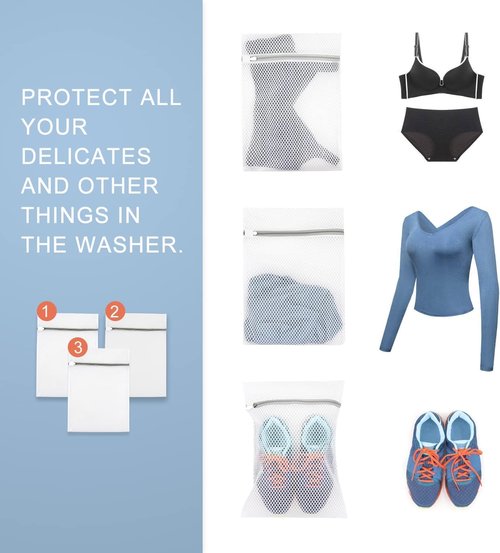 Honeycomb Mesh Laundry Bags - Durable Delicate Washing Machine Bags | XXS Trial Size (1PC)