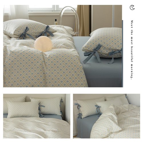 Floral Duvet Cover Twin XL Cozy Cotton College Dorm Bedding Set Blue Floral for Teen Girls Shabby Grid Flowers Coquette Comforter Cover with Zipper Closure Romantic Bedding Sets Boho Style,All Season