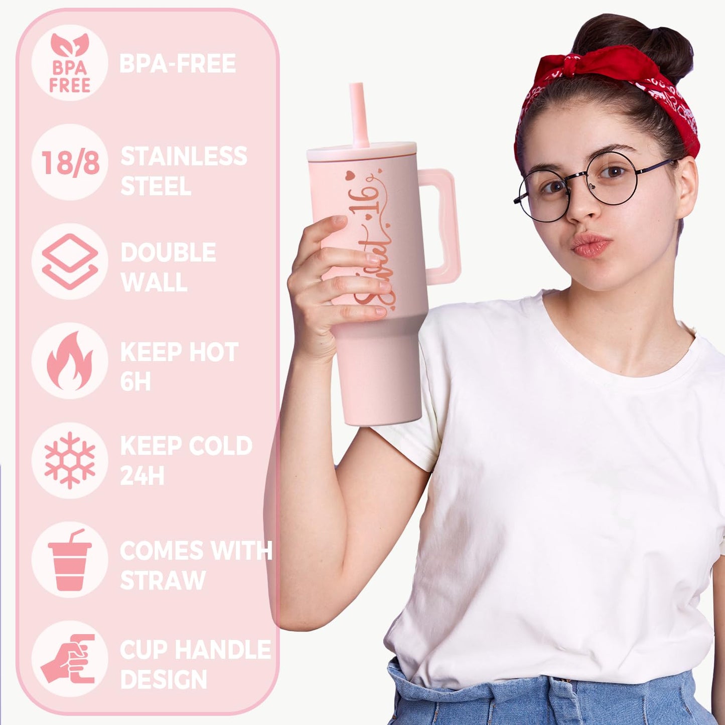 Sweet 16 Gifts for Girls - 16 Year Old Girl Gifts - 16th Birthday Decorations Sweet Sixteen Gifts for Girls - 11 Pieces Unique Trendy Cool Gifts for 16 Teen, Daughter, Niece, Granddaughter