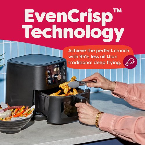 Instant Pot 4Qt Vortex Mini Air Fryer - 6-in-1 Multi-Function with Custom Programs | Black, 4 Quarts