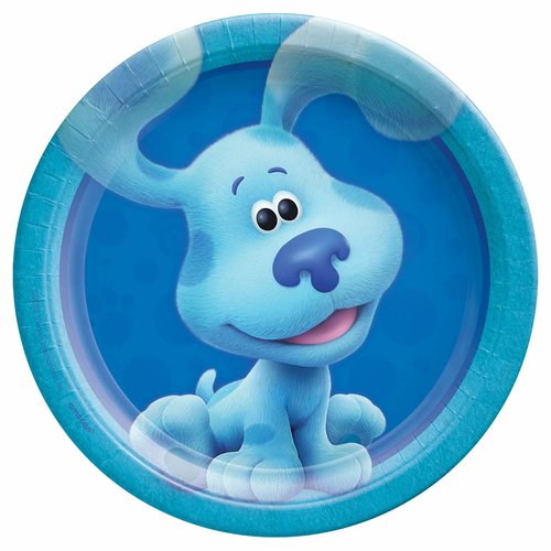Amscan Round Plates, 7" (8-Pack) - Vibrant Premium Quality Party Plates, Perfect for Parties & Events, Blues Clues