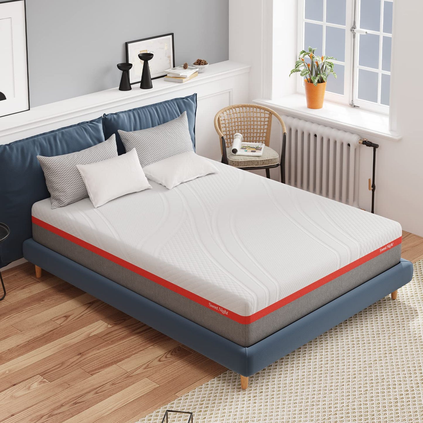 Sweetnight 12 Inch Queen Gel Memory Foam Mattress, Cool Sleep & Pressure Relief, Plush Mattress with Motion Isolation, Clarity