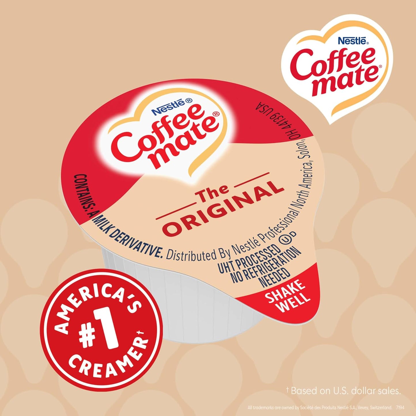 Nestle Coffee Mate Coffee Creamer - Original Liquid Creamer Singles | Non-Dairy, No Refrigeration, 0.375 fl oz (360 Tubs)