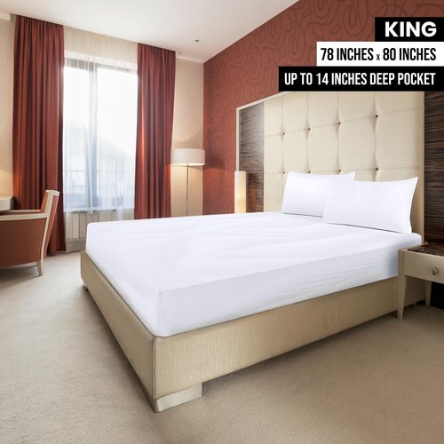 Utopia Bedding King Fitted Sheets - Bulk Pack of 2 Bottom Sheets - Soft Brushed Microfiber - Deep Pockets - Shrinkage & Fade Resistant - Easy Care (King, White)