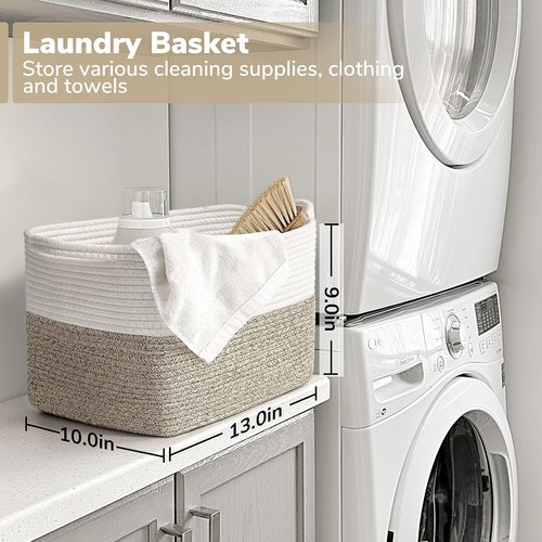 Goodpick Woven Storage Baskets - Stylish Organizing Solution for Home Decor | 13" x 10" x 9", Brown