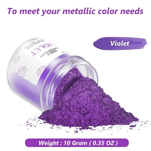 Cherrysea Violet Edible Luster Dust - Tasteless Food-Grade Cake Dusting Powder | 10 Grams for Baking