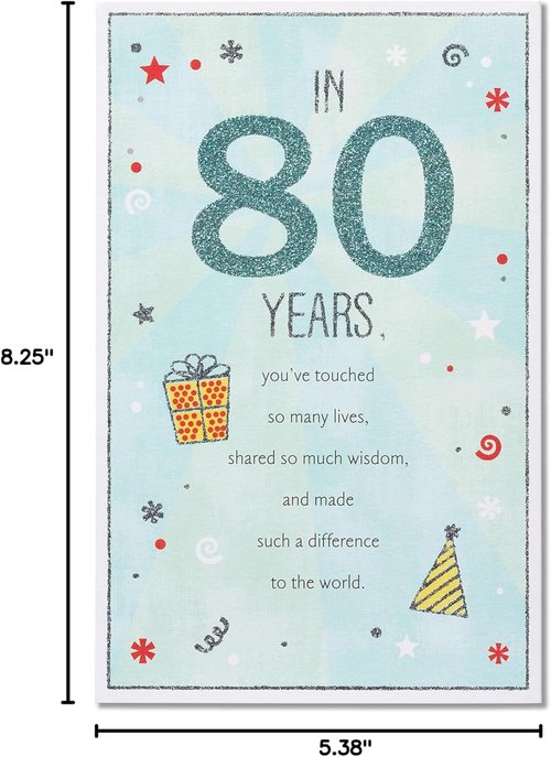 American Greetings 80th Birthday Card - Celebrate 80 Years of Life with Humor and Heart