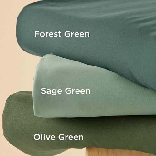 Bedsure Duvet Cover - Soft Double Brushed Queen Bedding Set with Zipper Closure | Olive Green, 3 Pieces