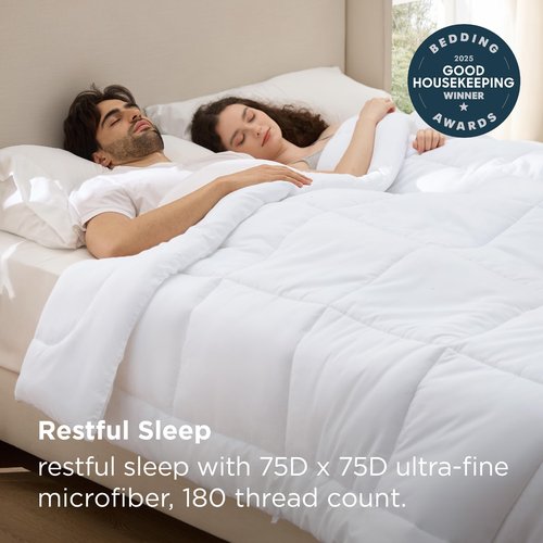 Bedsure Comforters Queen Size Duvet Insert, All Season Bed Comforter, Quilted Down Alternative Duvet, Box Stitched Comforter with Corner Tabs, Machine Washable, 88 x 88 Inches (White)