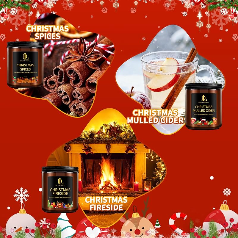 Christmas Candles Set – 6-Soy Candle Pack with Gift Box, 42oz – Variation: Christmas Candles-3+6 Pack
