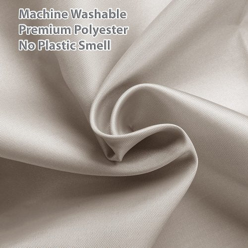 Titanker Fabric Shower Curtain Liner Washable, 70 x 72 Inches, Khaki Shower Liner Fabric with 2 Magnets, Waterproof Bathroom Shower Liner Soft Lightweight Polyester, Khaki
