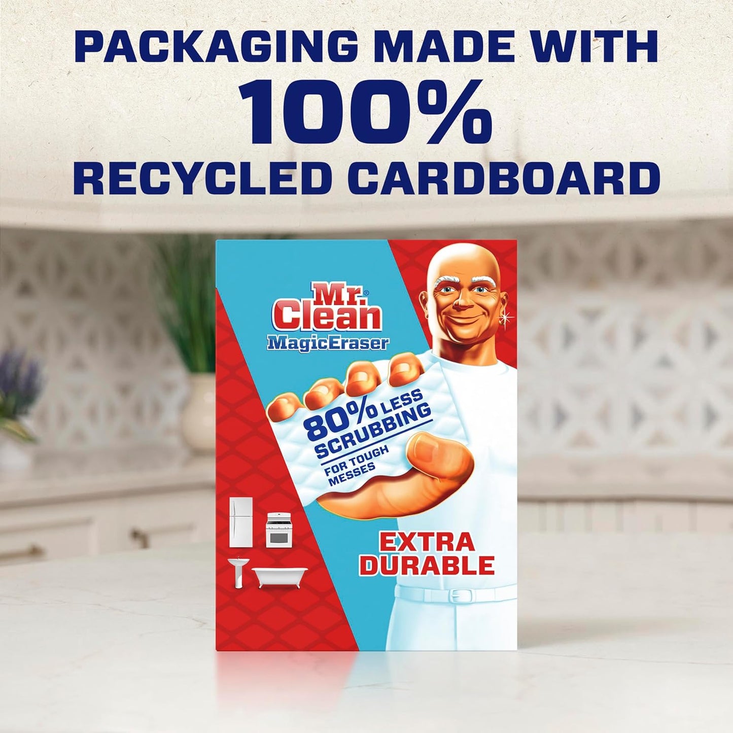 Mr. Clean Magic Eraser Sponge - All-Purpose Cleaning Pads for Walls, Sneakers & More | 10 Count