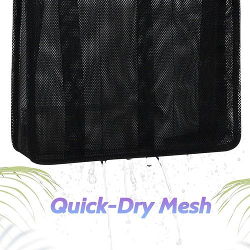 Famichan Portable Mesh Shower Caddy - Essential Travel Bag for Gym & Dorm | Black