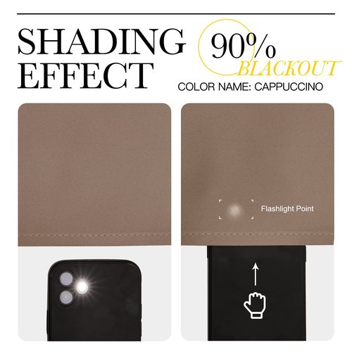 NICETOWN Cappuccino Small Window Kitchen Blackout Curtains, Thermal Insulated Solid Grommet Blackout Short Drapes for Bedroom (Set of 2, 42 by 48 Inch)