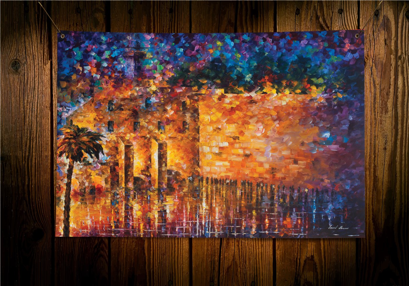 Modern Kotel Sukkah Tapestry - Medium Outdoor Fabric Succos Decoration