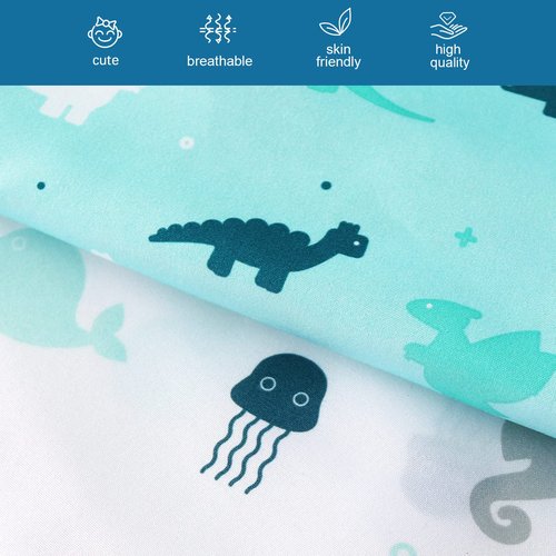 Pack and Play Sheets Fitted, Mini Crib Sheets 2 Pack, Playard Sheets Compatible with Graco Pack n Play, Ultra Soft Breathable Material, Dinosaurs