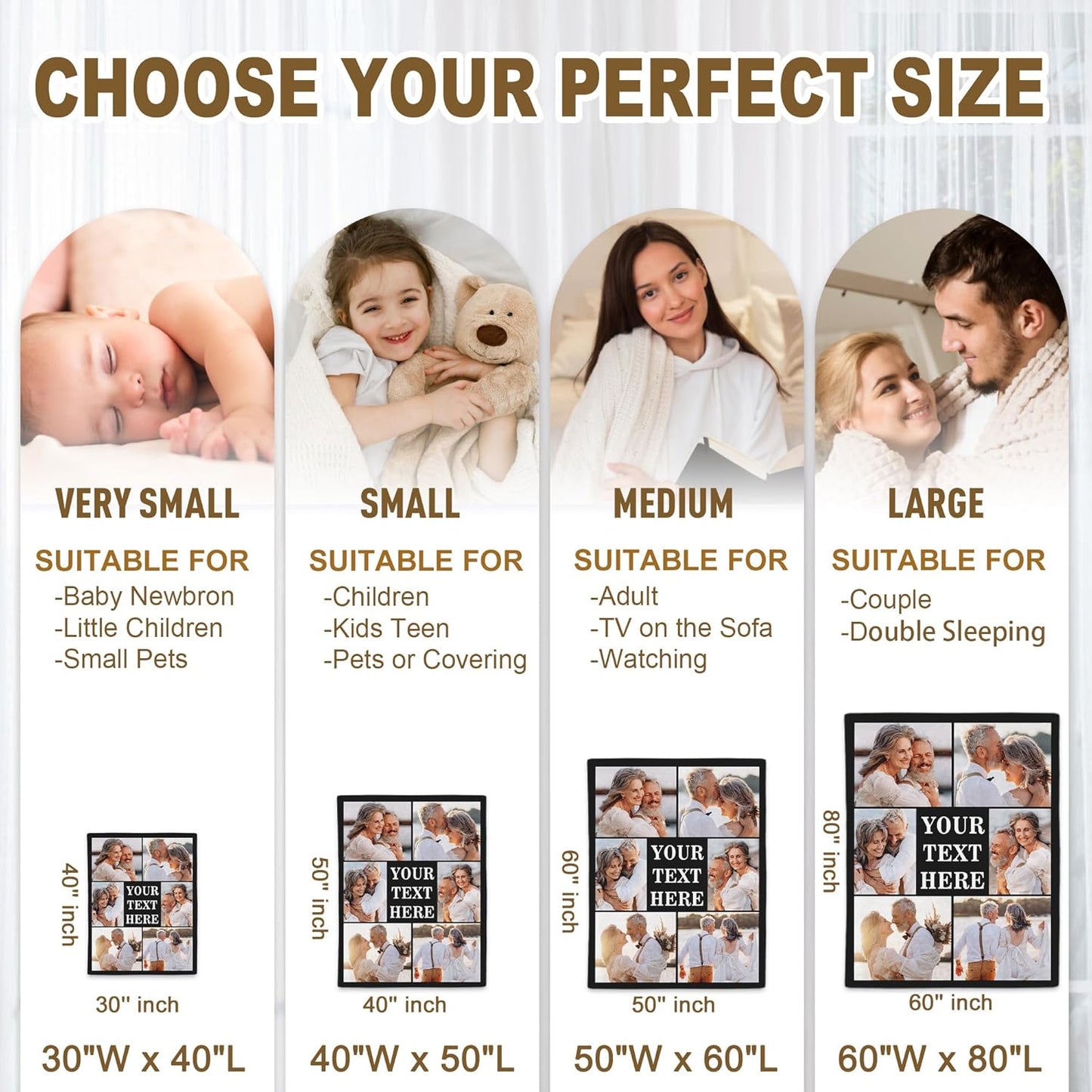 Yofair Custom Photo Blanket - Personalized Wedding & Anniversary Gift for Couples | Soft & Cozy Design