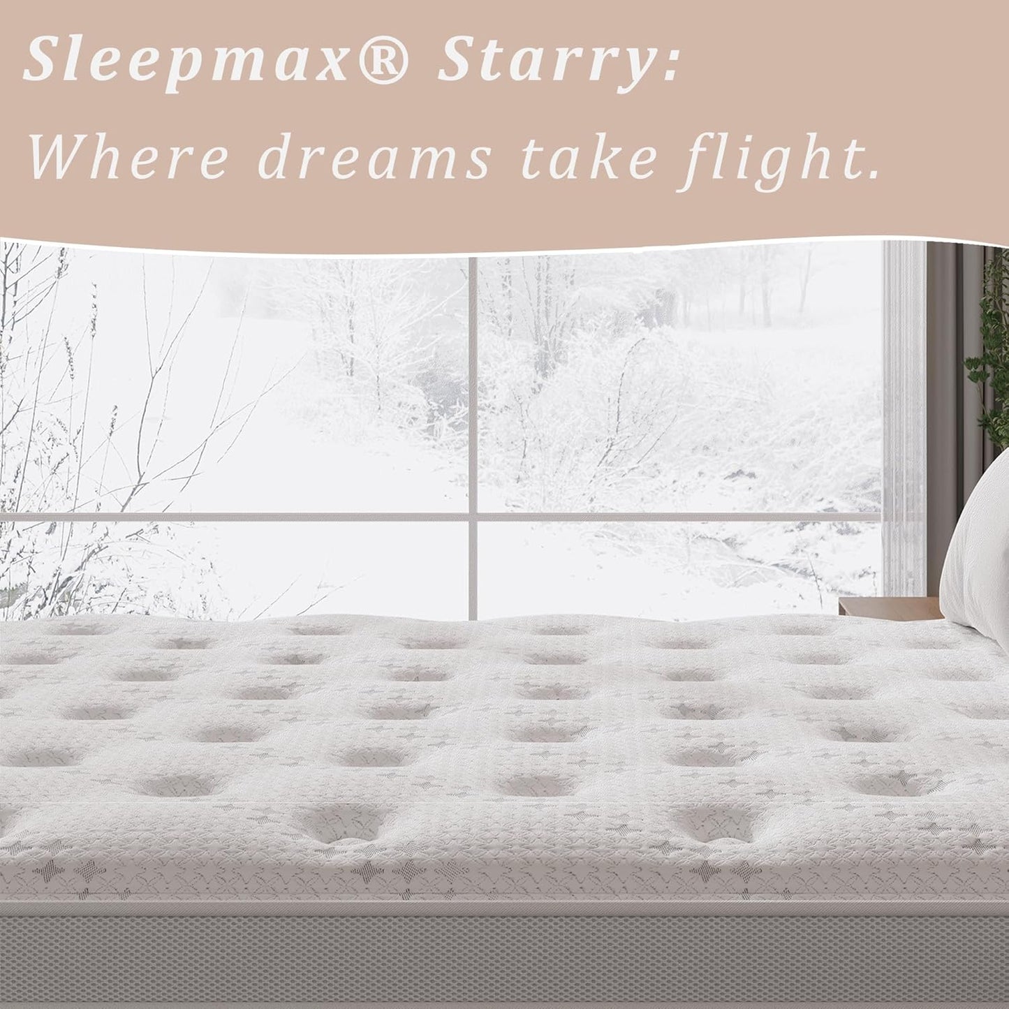 Sleepmax Extra Firm Full Mattress - 12 Inch Hybrid Design for Lumbar & Hip Support | Pain Relief & Deep Sleep, CertiPUR-US Certified