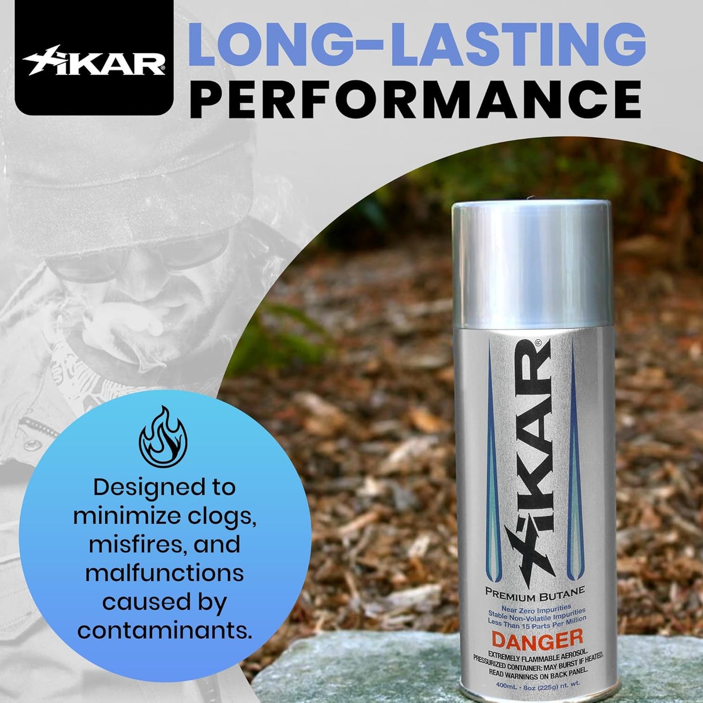 XIKAR PUROFINE Premium Butane Fuel Refill - Ultra Refined Culinary Butane (400ml) | 0 Impurities, 2 Pack