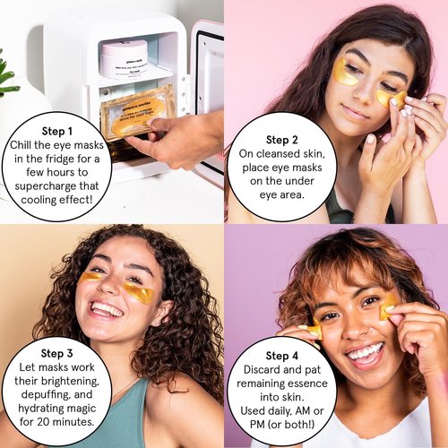 Grace & Stella Under Eye Mask - Award-Winning Gel Patches to Reduce Dark Circles & Puffiness | 24 Pairs, Vegan, Blue