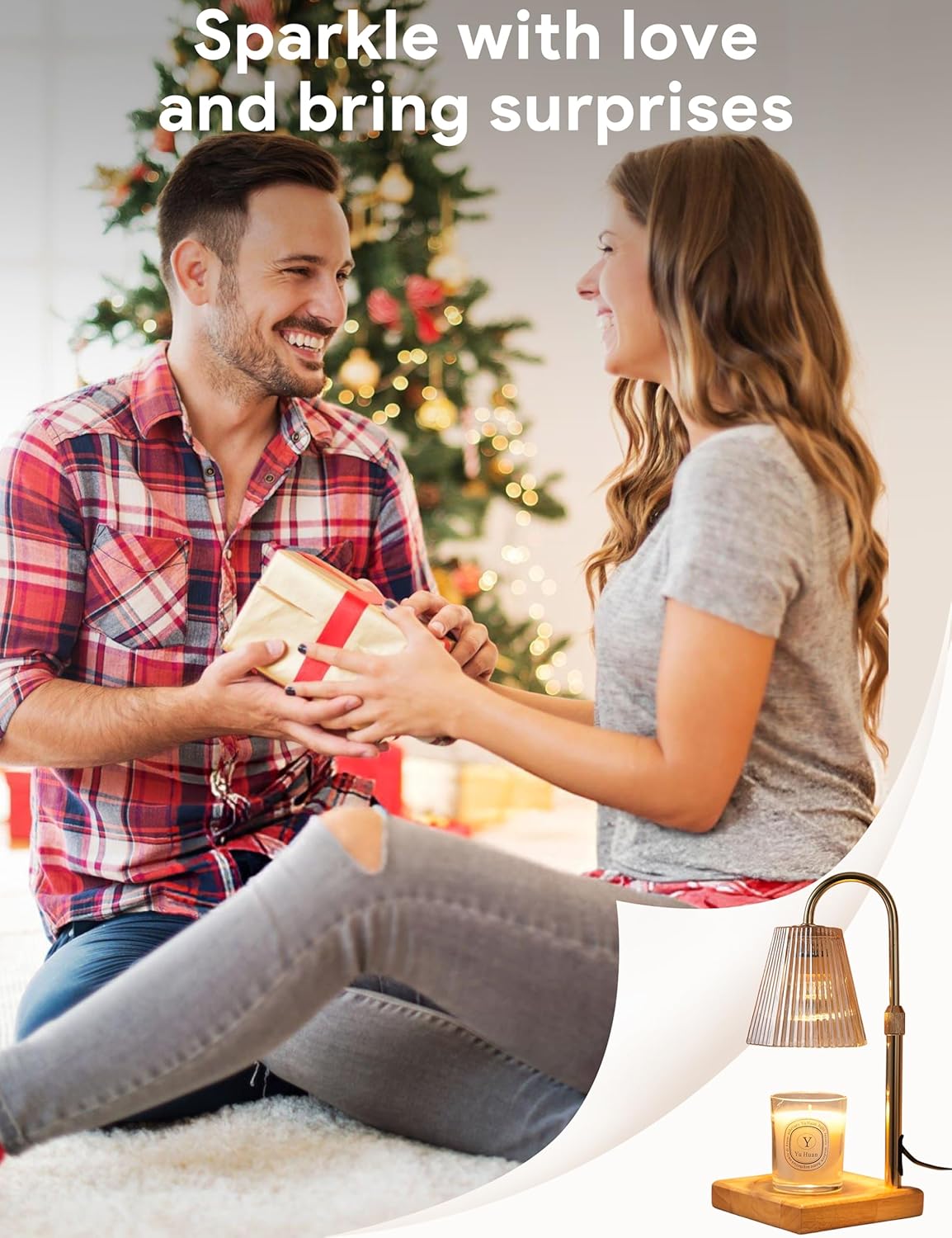Skiennix Candle Warmer Lamp - Dimmable Home Decor with Timer & Adjustable Height | 2 Bulbs Included