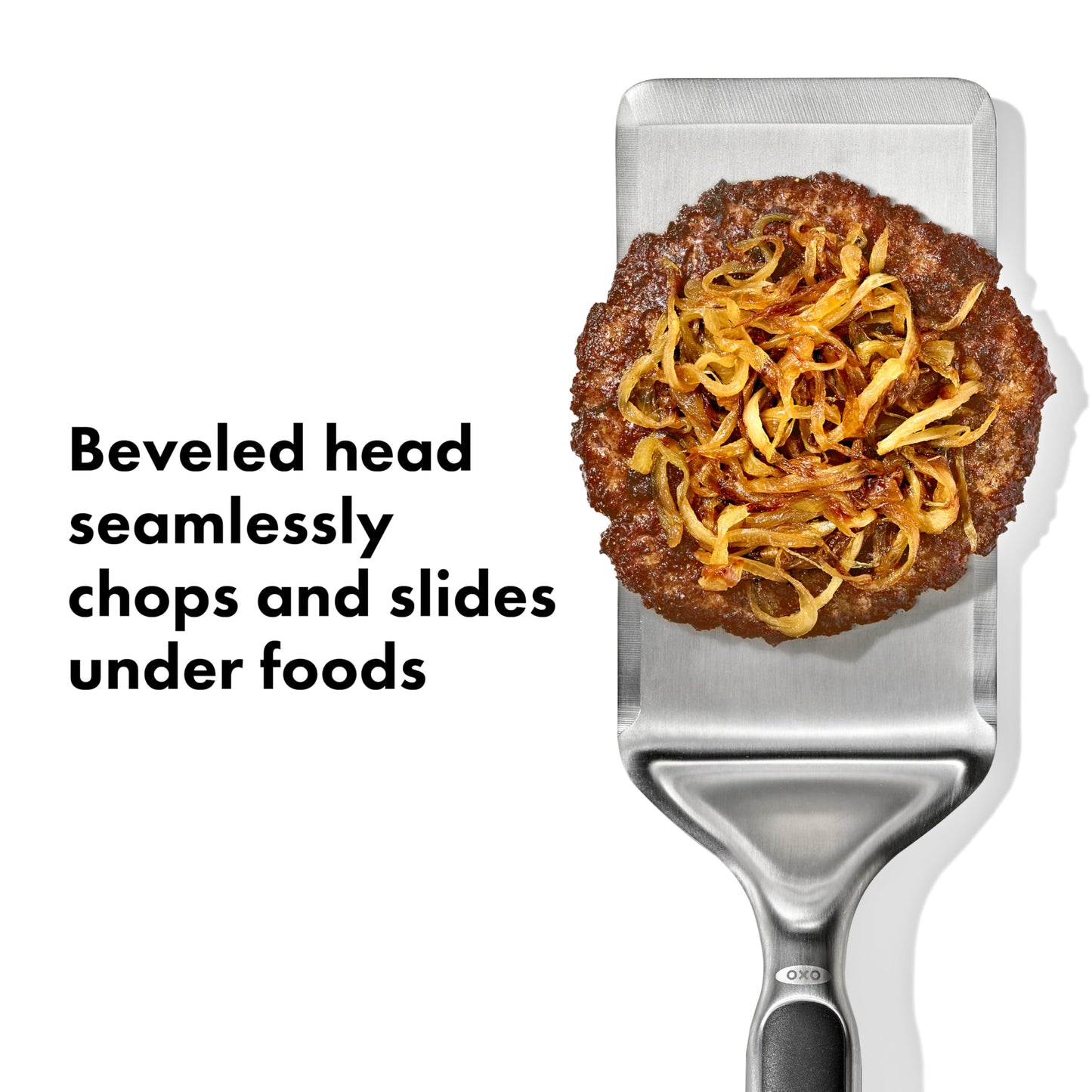 OXO Good Grips Large Griddle Turner – Durable Stainless Steel Griddle Turner with Beveled Head and Nonslip Grip for Indoor or Outdoor Griddle, Griddle Accessories, BBQ Accessories