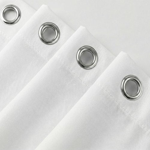 Kouzia Home Waterproof Fabric Shower Curtain Liner, TPU Coated, PEVA-Free & Odorless, Hotel Quality, 3 Magnets, Rust-Proof Metal Grommets, Machine Washable, White, 72x72 Inch