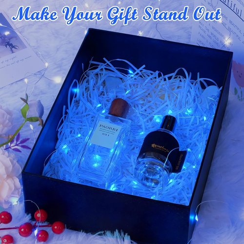 Lakumu 12-Pack Battery Operated Fairy Lights | 7FT Waterproof Silver Wire LED String Lights for Mason Jars & Party Decor, Blue