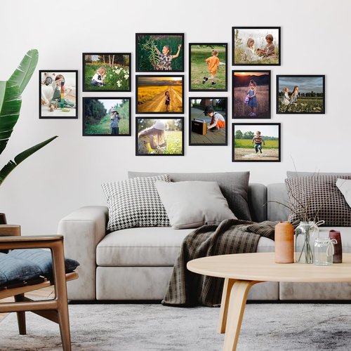 Hoikwo 18-Pack Black 8x10 Plastic Picture Frames - Lightweight, Stylish Design for Wall & Table Display