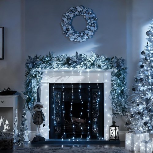 FUYO Fairy String Lights - 300 LED Waterproof Bedroom Decor with 8 Lighting Modes | White
