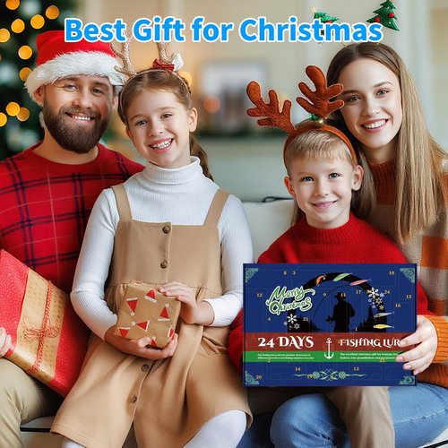 Fishing Advent Calendar 2025 - 24 Days of Premium Fishing Lures | Perfect Christmas Gift for Men & Teens