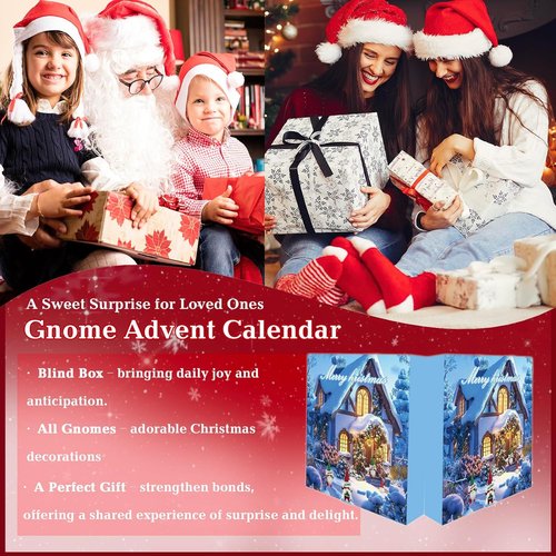 Gnomes Christmas Advent Calendar 2025 - 24-Day Collectible Gnome Figures & Decorations