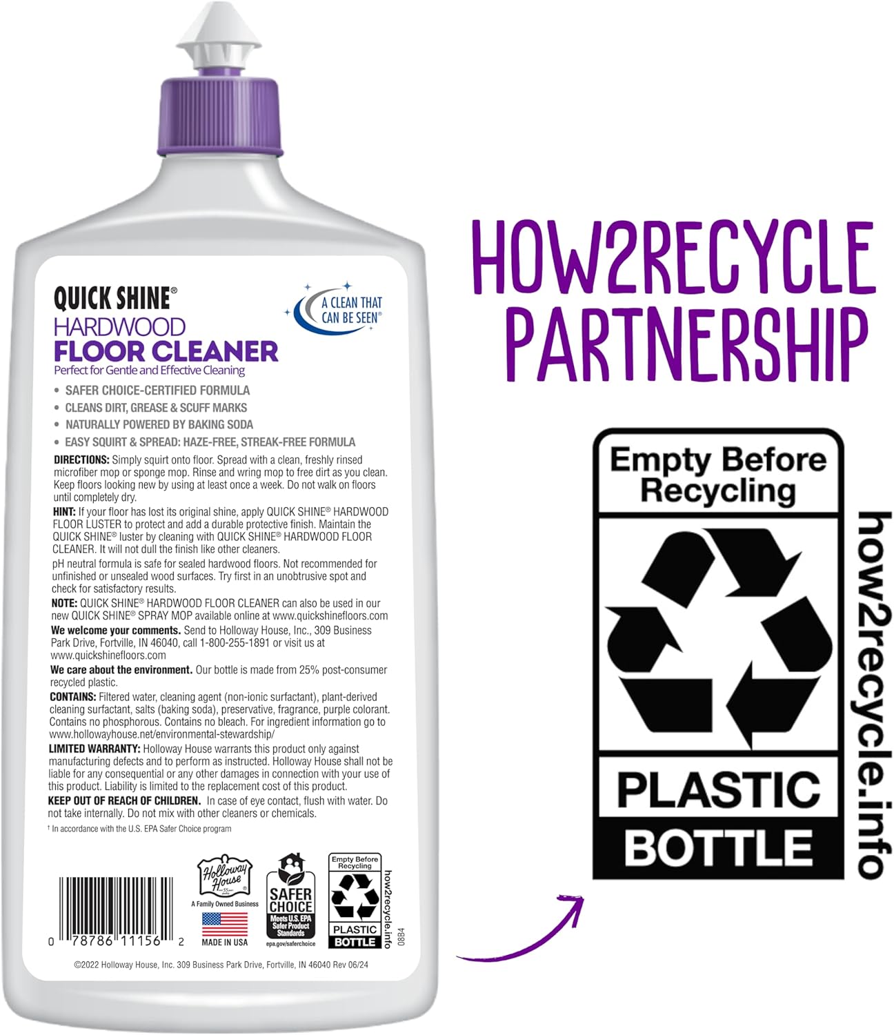 Quick Shine Hardwood Floor Cleaner - 27oz, 2-Pack | Streak-Free, No Rinse Formula | Safe & Effective Cleaning