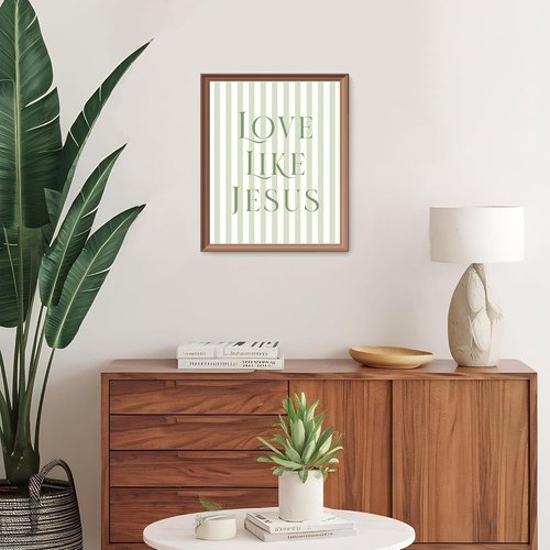 LARTSFRO Coquette Wall Art Decor - Sage Green Bow Aesthetic Prints | Inspirational Bible Verses, 8x10 Inch Set of 4 (Unframed)