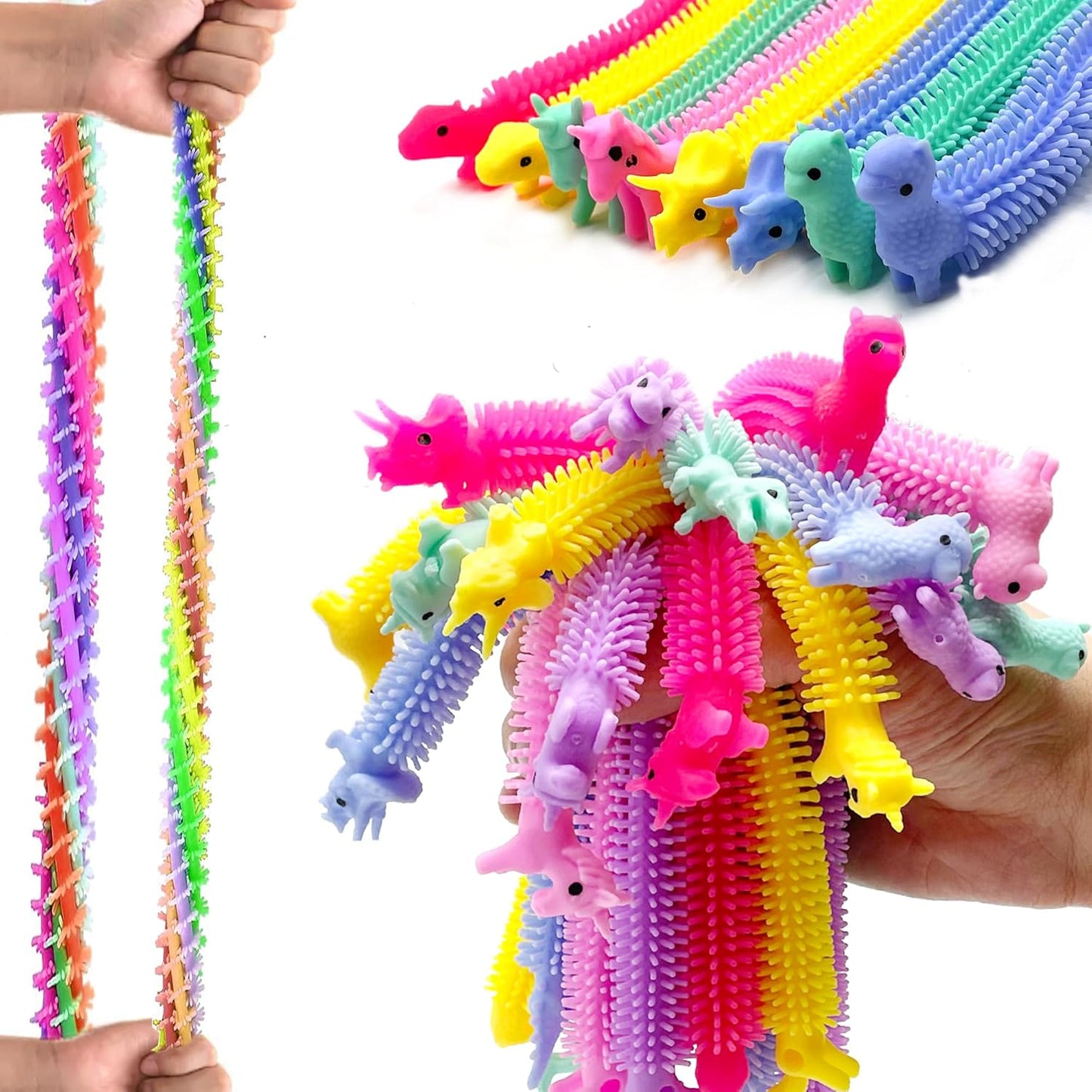 YZXODN Stretchy Fidget Strings - 30 Pack Sensory Toys for Stress Relief | Perfect for Kids & Adults